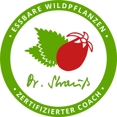 Zertifikatssiegel Coach für essbare Wildpflanzen von Dr. Markus Strauss